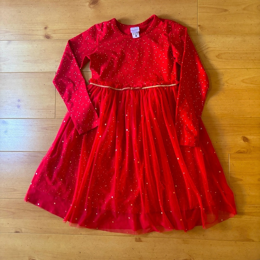 Hanna Andersson Shimmer Star Dress In Soft Tulle
